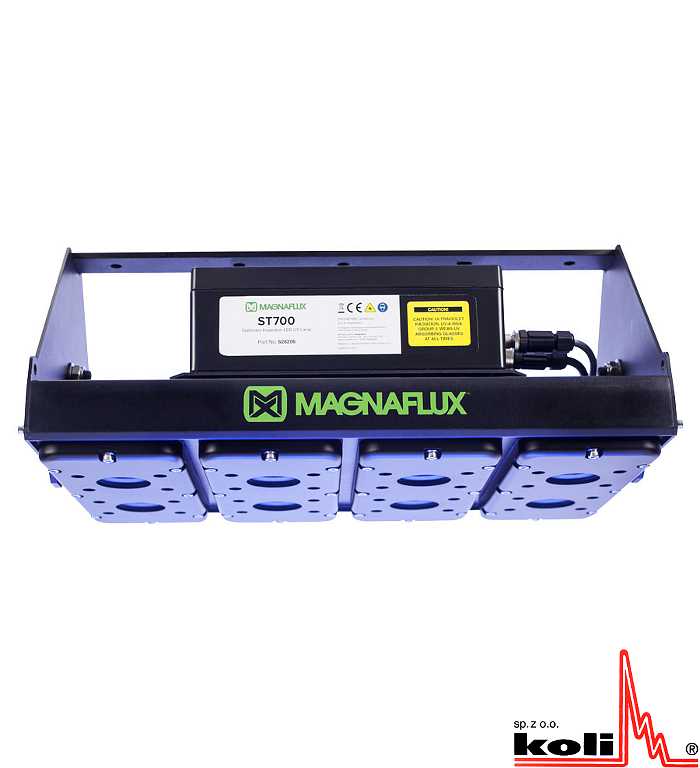 Magnaflux ST700, badania magnetyczno-proszkowe MT, badania penetracyjne PT, lampa UV, fluorescencja